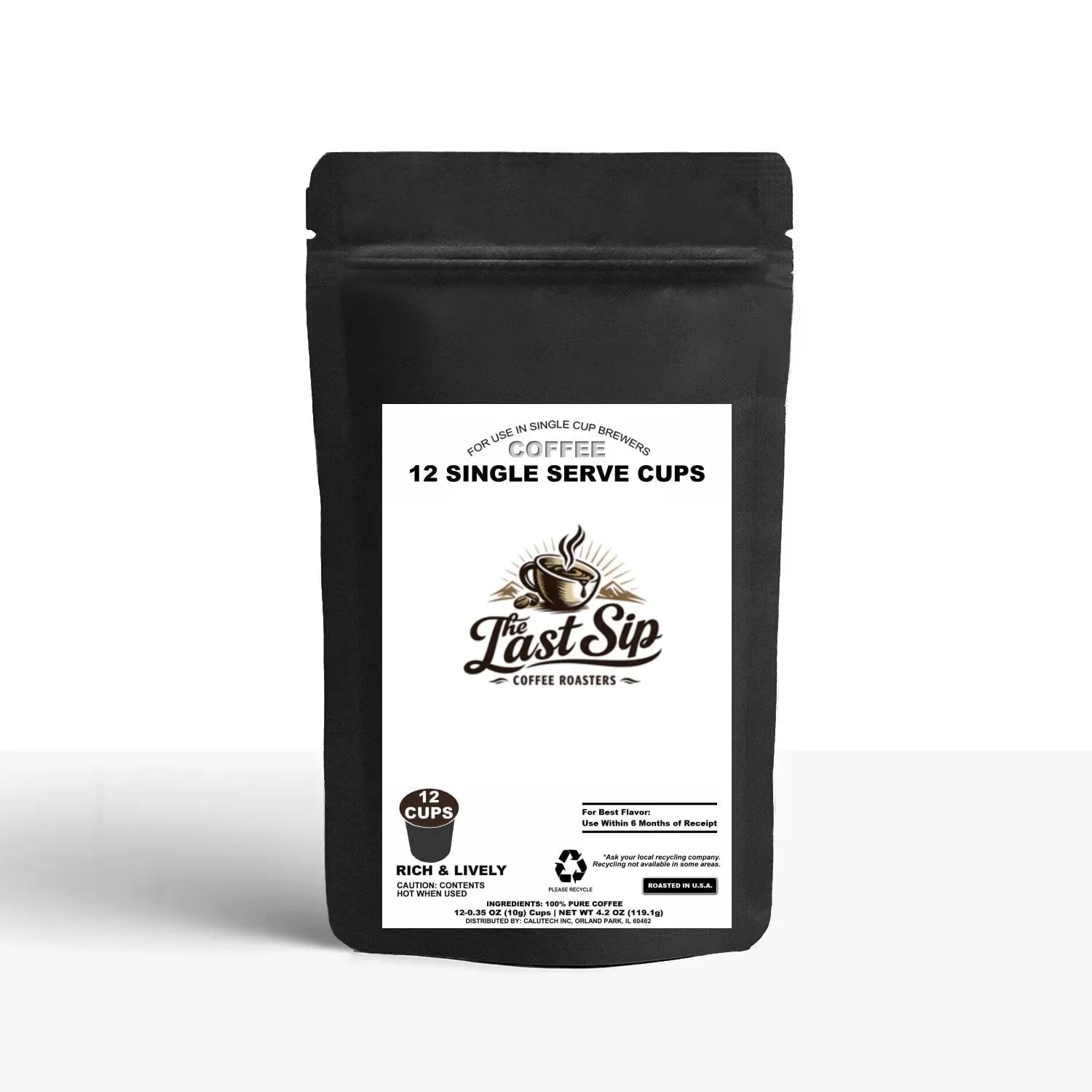 12 Pack Single Serve Coffee Capsules - The Last Sip Coffee Roasters